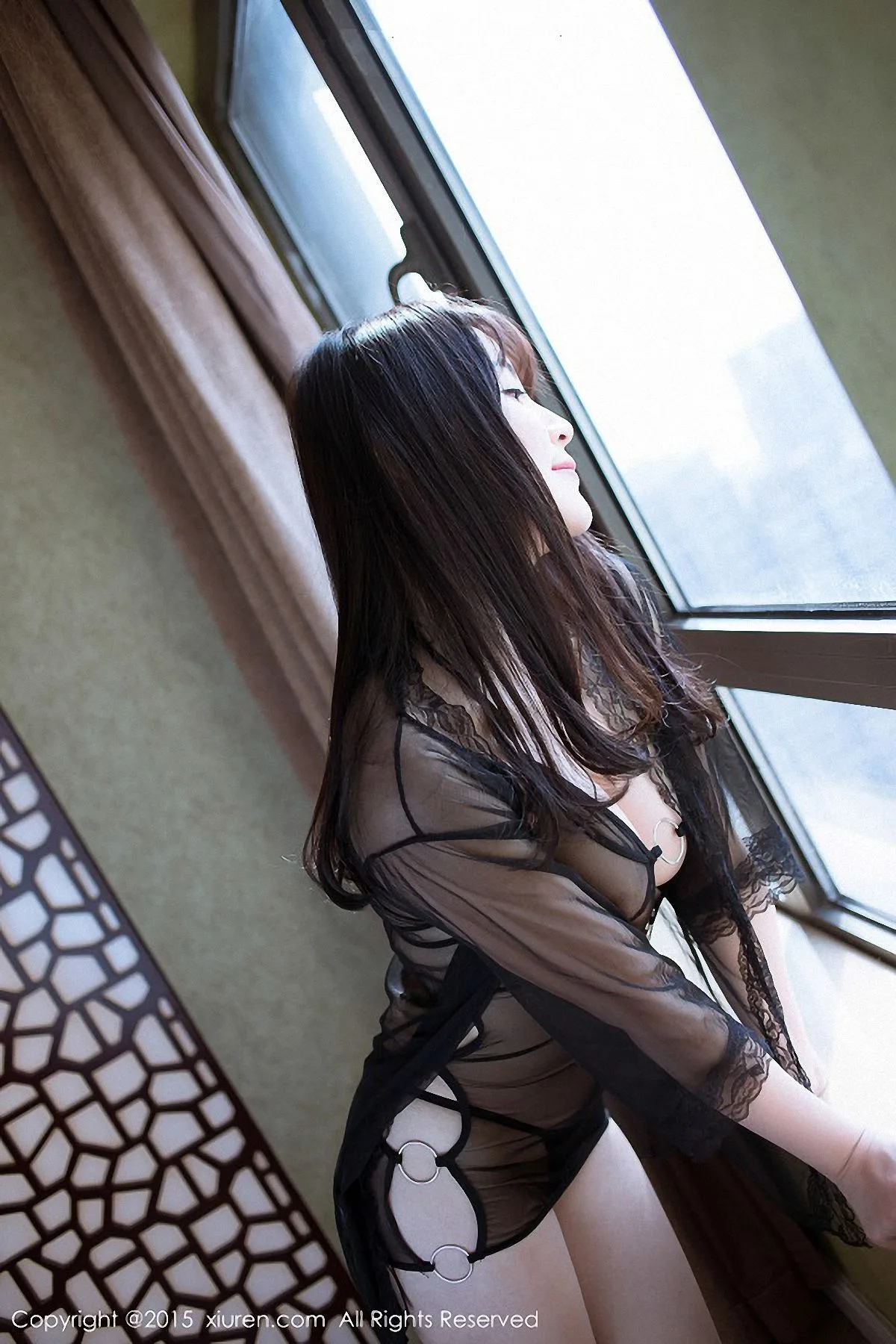 [XiuRen.com] Số 335 Le Duoduo - Wendy - Bộ ảnh nội y và tất đen cỡ lớn - 5